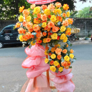 Kệ Hoa Khai Trương Tone Vàng 2