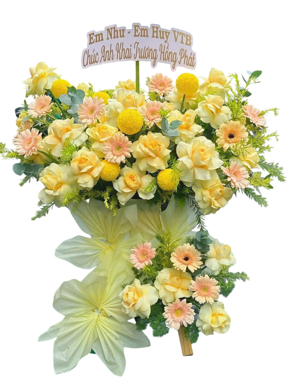 Kệ Hoa Mini Để Bàn tone vàng