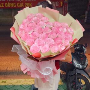 Hoa Trái Tim Kim Tuyến Hồng Nhạt