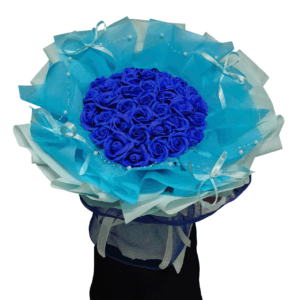 Bó hoa sáp thơm xanh dương 036