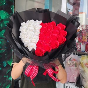 Bó Hoa Sáp Trái Tim Giá Rẻ